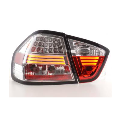 Kit De Pilotos Traseros Led Bmw Serie 3 E90 Sedan  05-08, Cromado Fk Automotive