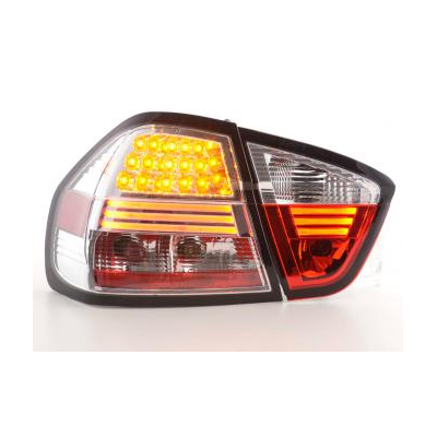 Kit De Pilotos Traseros Led Bmw Serie 3 E90 Sedan  05-08, Cromado Fk Automotive