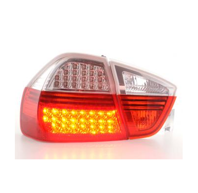 Kit De Pilotos Traseros Led Bmw Serie 3 Sedan Modelo E90  05-08 Color Claro/Rojo Fk Automotive