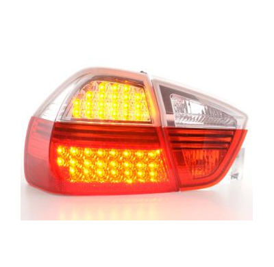 Kit De Pilotos Traseros Led Bmw Serie 3 Sedan Modelo E90  05-08 Color Claro/Rojo Fk Automotive