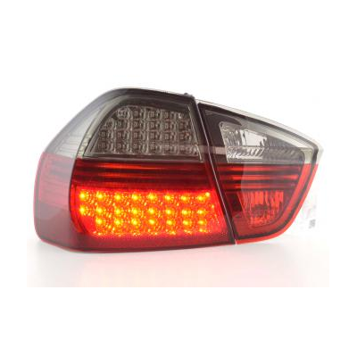 Kit De Pilotos Traseros Led Bmw Serie 3 Sedan Modelo E90  05-08 Negro/Rojo Fk Automotive