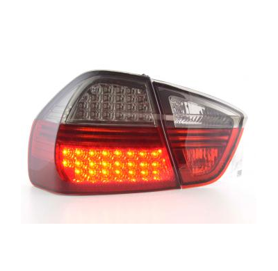 Kit De Pilotos Traseros Led Bmw Serie 3 Sedan Modelo E90  05-08 Negro/Rojo Fk Automotive