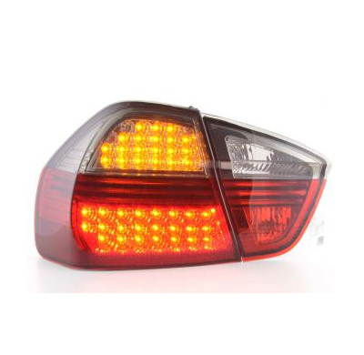 Kit De Pilotos Traseros Led Bmw Serie 3 Sedan Modelo E90  05-08 Negro/Rojo Fk Automotive