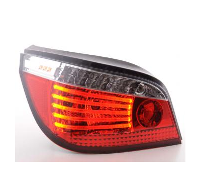Kit De Pilotos Traseros Led Bmw Serie 5 Sedan Modelo E60  03- Color Claro/Rojo Fk Automotive
