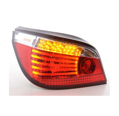 Kit De Pilotos Traseros Led Bmw Serie 5 Sedan Modelo E60  03- Color Claro/Rojo Fk Automotive
