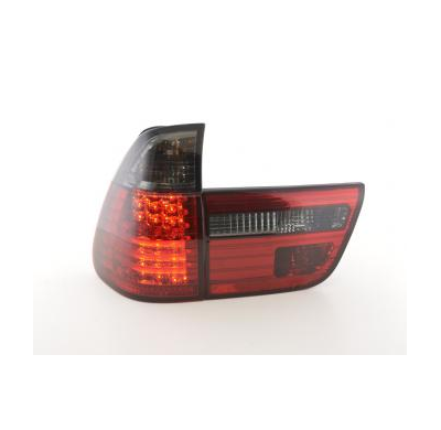 Kit De Pilotos Traseros Led Bmw X5 Modelo E53  98-02 Negro/Rojo Fk Automotive