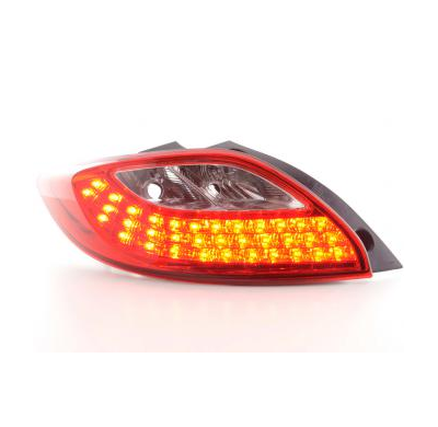 Kit De Pilotos Traseros Led Mazda 2 De  07- Rojo/Color Claro Fk Automotive