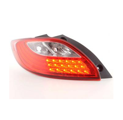 Kit De Pilotos Traseros Led Mazda 2 De  07- Rojo/Color Claro Fk Automotive