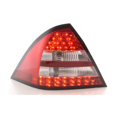 Kit De Pilotos Traseros Led Mercedes-Benz Clase C Modelo W203 Sedan  05-07, Rojo/Color Claro Fk Automotive