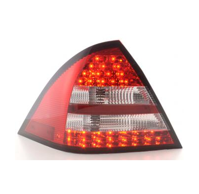 Kit De Pilotos Traseros Led Mercedes-Benz Clase C Modelo W203 Sedan  05-07, Rojo/Color Claro Fk Automotive