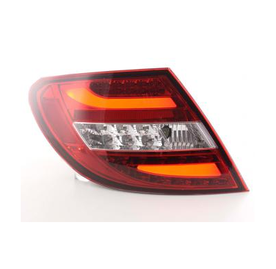 Pilotos Led Juego Mercedes C-Klasse Typ W204 Bj. 2011- Rojo/Transparente Fk Automotive