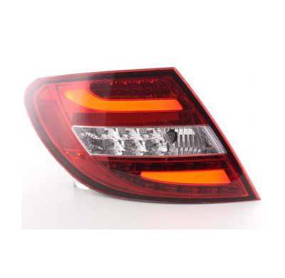 Pilotos Led Juego Mercedes C-Klasse Typ W204 Bj. 2011- Rojo/Transparente Fk Automotive