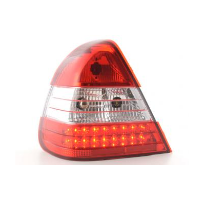 Kit De Pilotos Traseros Led Mercedes Clase C Modelo W202  96-00 Color Claro/Rojo Fk Automotive