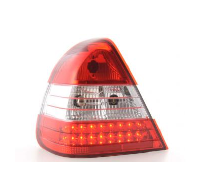 Kit De Pilotos Traseros Led Mercedes Clase C Modelo W202  96-00 Color Claro/Rojo Fk Automotive