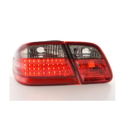 Kit De Pilotos Traseros Led Mercedes Clase E Modelo W210  95-98 Rojo/Negro Fk Automotive