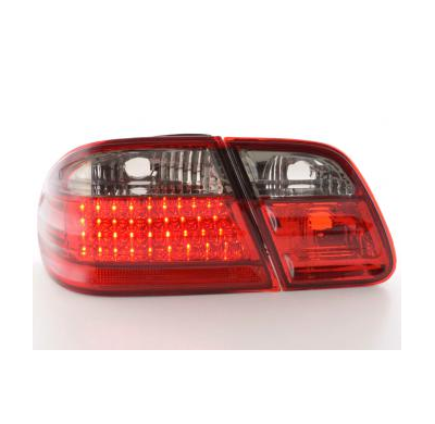Kit De Pilotos Traseros Led Mercedes Clase E Modelo W210  95-98 Rojo/Negro Fk Automotive