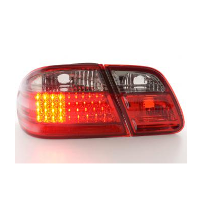 Kit De Pilotos Traseros Led Mercedes Clase E Modelo W210  95-98 Rojo/Negro Fk Automotive