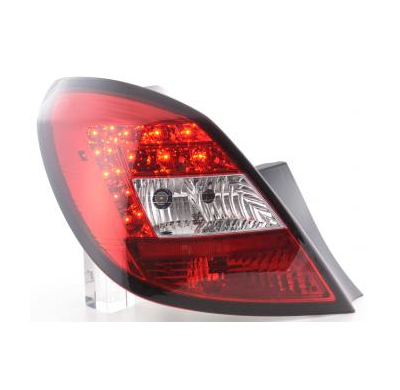 Kit De Pilotos Traseros Led Opel Corsa D 5-Ptas.  06-10, Rojo/Color Claro Fk Automotive
