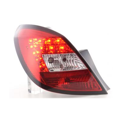 Kit De Pilotos Traseros Led Opel Corsa D 5-Ptas.  06-10, Rojo/Color Claro Fk Automotive
