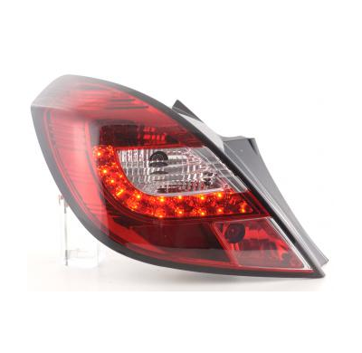 Kit De Pilotos Traseros Led Opel Corsa D 3-Ptas.  06-10, Rojo/Color Claro Fk Automotive
