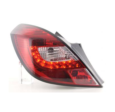 Kit De Pilotos Traseros Led Opel Corsa D 3-Ptas.  06-10, Rojo/Color Claro Fk Automotive