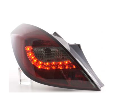 Kit De Pilotos Traseros Led Opel Corsa D 3-Ptas.  06-10, Rojo/Negro Fk Automotive