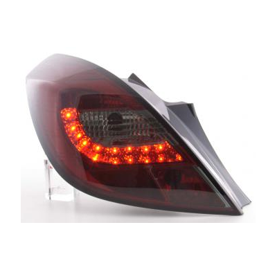 Kit De Pilotos Traseros Led Opel Corsa D 3-Ptas.  06-10, Rojo/Negro Fk Automotive