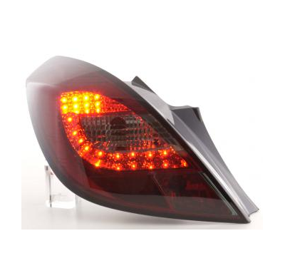 Kit De Pilotos Traseros Led Opel Corsa D 3-Ptas.  06-10, Rojo/Negro Fk Automotive