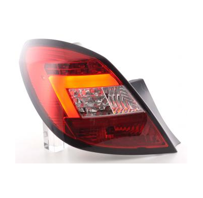 Pilotos Led Juego Opel Corsa D 5-Puertas Bj. 06-10 Rojo/Transparente Fk Automotive