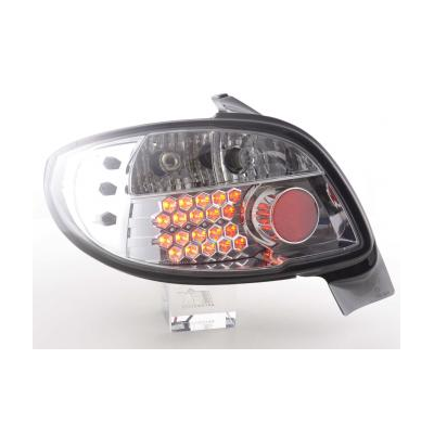 Kit De Pilotos Traseros Led Peugeot 206 3/5 Ptas. Sin Cabrio  98-05 Cromado Fk Automotive
