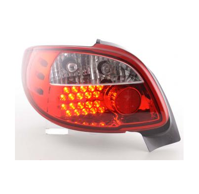 Kit De Pilotos Traseros Led Peugeot 206 Cc Cabrio  98-05 Color Claro/Rojo Fk Automotive