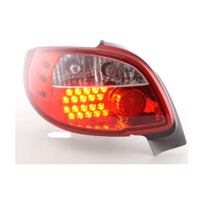 Kit De Pilotos Traseros Led Peugeot 206 Cc Cabrio  98-05 Color Claro/Rojo Fk Automotive