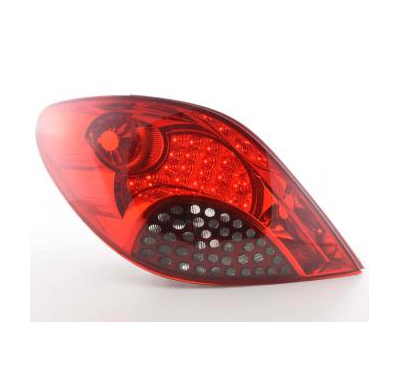 Kit De Pilotos Traseros Led Peugeot 207, Rojo/Negro Fk Automotive