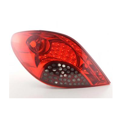 Kit De Pilotos Traseros Led Peugeot 207, Rojo/Negro Fk Automotive