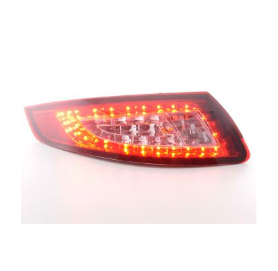Kit De Pilotos Traseros Led Porsche 911 Modelo 997  05-09, Rojo/Color Claro Fk Automotive