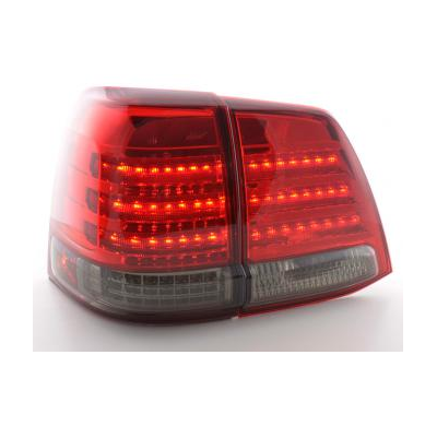 Kit De Pilotos Traseros Led Toyota Land Cruiser Modelo Fj200  07-08 Negro/Rojo Fk Automotive