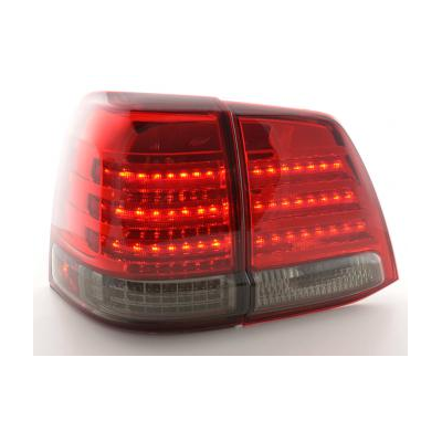 Kit De Pilotos Traseros Led Toyota Land Cruiser Modelo Fj200  07-08 Negro/Rojo Fk Automotive
