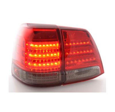 Kit De Pilotos Traseros Led Toyota Land Cruiser Modelo Fj200  07-08 Negro/Rojo Fk Automotive