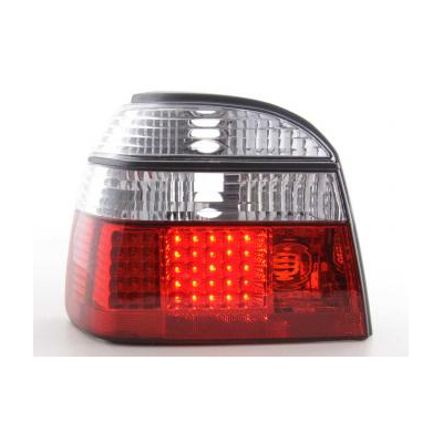 Kit De Pilotos Traseros Led Vw Golf 3 Modelo 1hxo  92-97 Color Claro/Rojo Fk Automotive