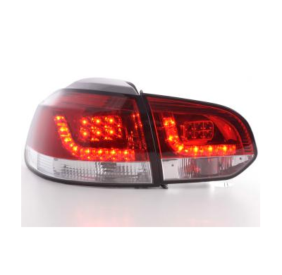 Kit De Pilotos Traseros Led Vw Golf 6 Modelo 1k  08- Color Claro/Rojo Fk Automotive