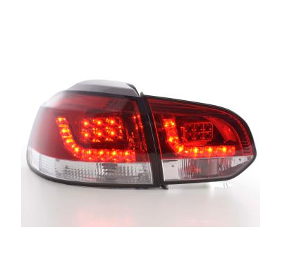 Kit De Pilotos Traseros Led Vw Golf 6 Modelo 1k  08- Color Claro/Rojo Fk Automotive