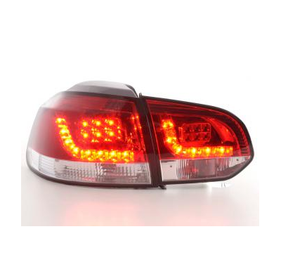 Kit De Pilotos Traseros Led Vw Golf 6 Modelo 1k  08- Color Claro/Rojo Fk Automotive