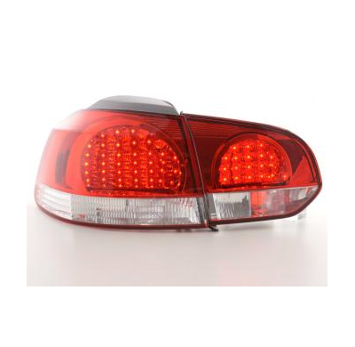 Kit De Pilotos Traseros Led Vw Golf 6 Modelo 1k  08- Color Claro/Rojo Fk Automotive