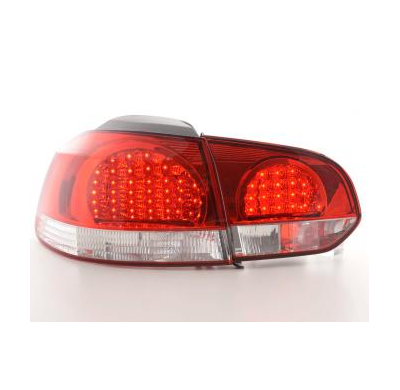 Kit De Pilotos Traseros Led Vw Golf 6 Modelo 1k  08- Color Claro/Rojo Fk Automotive