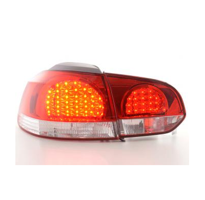 Kit De Pilotos Traseros Led Vw Golf 6 Modelo 1k  08- Color Claro/Rojo Fk Automotive