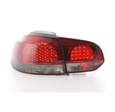Kit De Pilotos Traseros Led Vw Golf 6 Modelo 1k  08- Negro/Rojo Fk Automotive