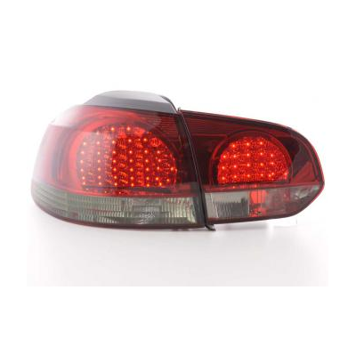 Kit De Pilotos Traseros Led Vw Golf 6 Modelo 1k  08- Negro/Rojo Fk Automotive