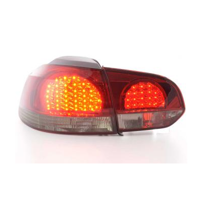 Kit De Pilotos Traseros Led Vw Golf 6 Modelo 1k  08- Negro/Rojo Fk Automotive