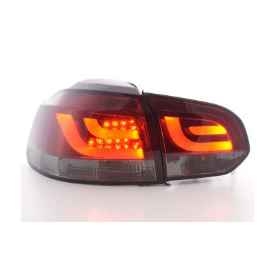 Pilotos Led Juego Vw Golf 6 Typ 1k Bj. 2008-2012 Rojo/Negro Fk Automotive