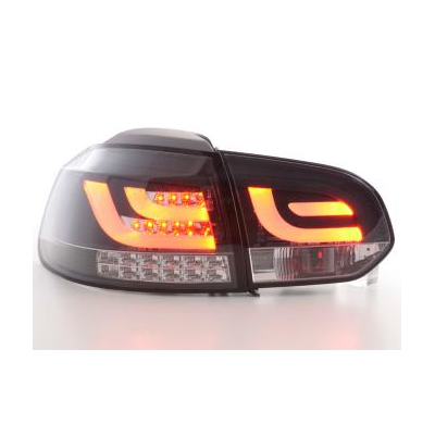 Pilotos Led Juego Vw Golf 6 Typ 1k Bj. 2008-2012 Negro Con Led Intermitente  Fk Automotive